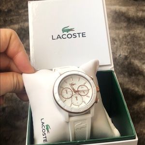 Lacoste White Watch silicone band